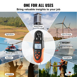 VEVOR Bluetooth Handheld Anemometer